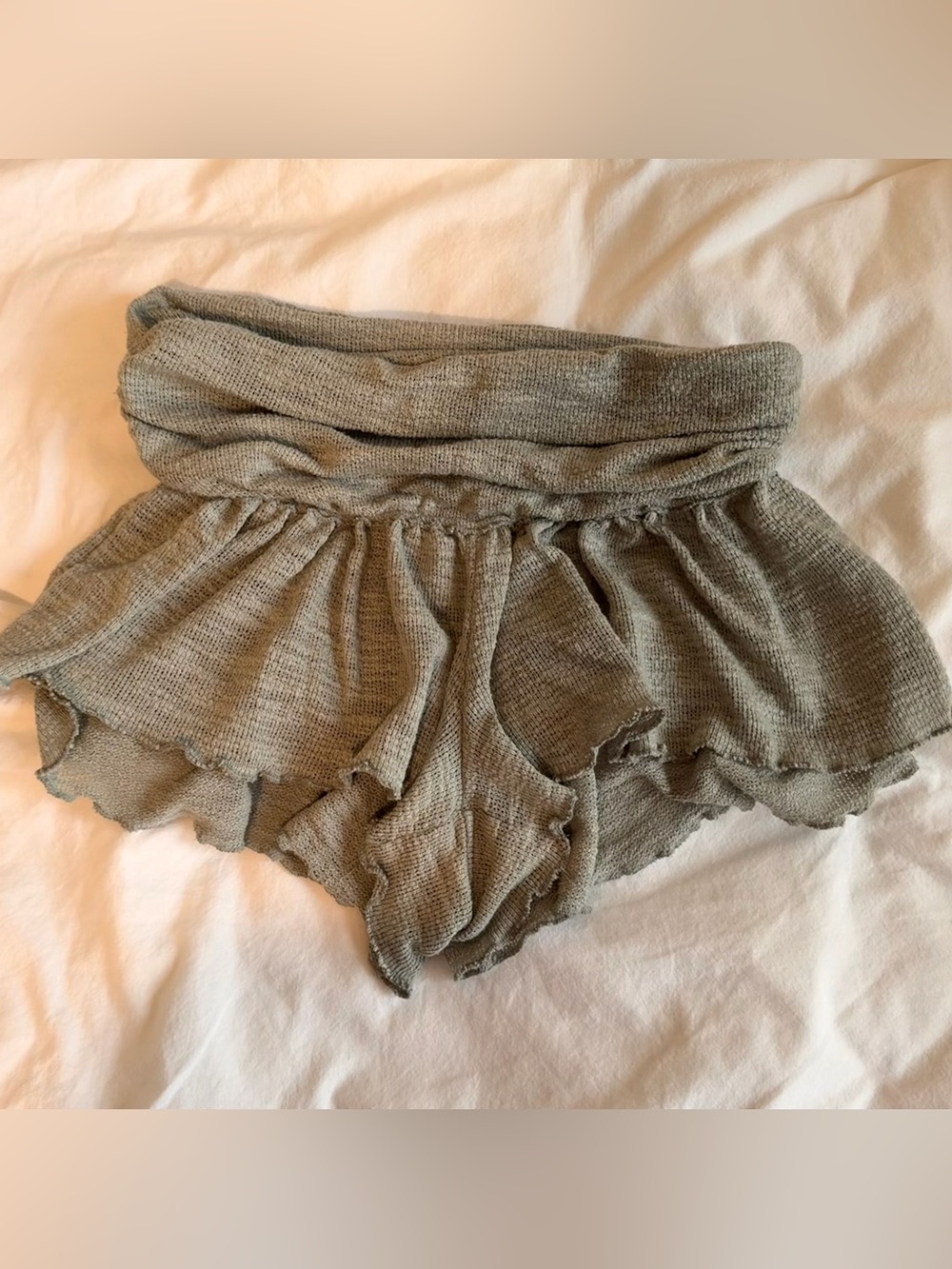 Out From Under Sage Green Flowy Shorts